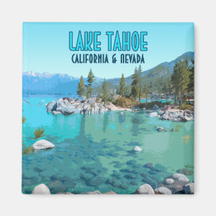 Lake Tahoe California Nevada Vintage Magnet
