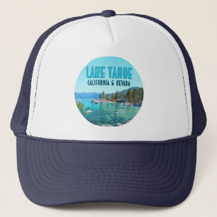 Lake Tahoe California Nevada Vintage Trucker Hat