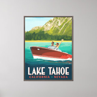 Lake Tahoe California NV Framed Canvas Print