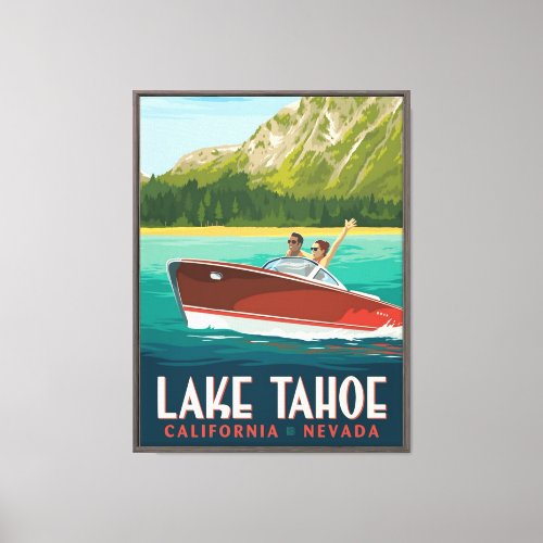 Lake Tahoe California NV Framed Canvas Print
