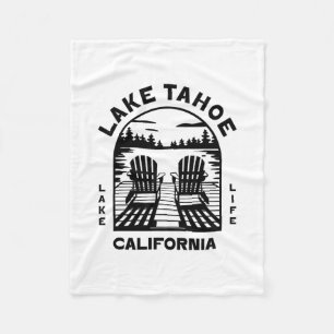 Lake Tahoe California Outdoors Vintage Fleece Blanket