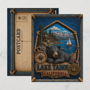 Lake Tahoe California Postcard Vintage Travel