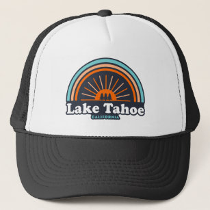 Lake Tahoe California Rainbow Trucker Hat