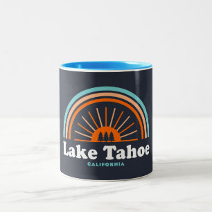 Lake Tahoe California Rainbow Two-Tone Coffee Mug
