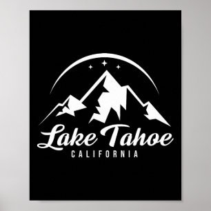 Lake Tahoe California Ski Resort Skiing Snowboardi Poster