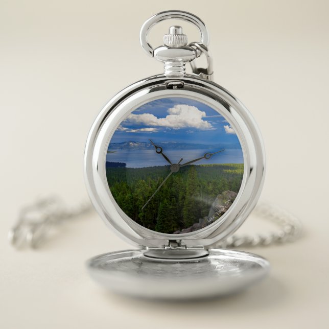 Lake Tahoe California Souvenir Pocket Watch (Inside)