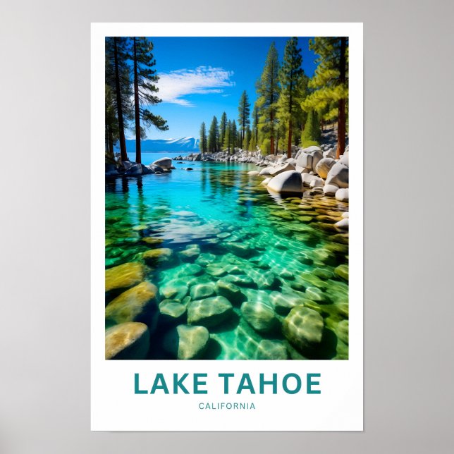 Lake Tahoe California Travel Print (Front)
