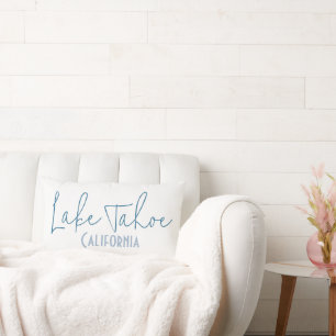 Lake Tahoe, California Travel Souvenir Lumbar Pillow