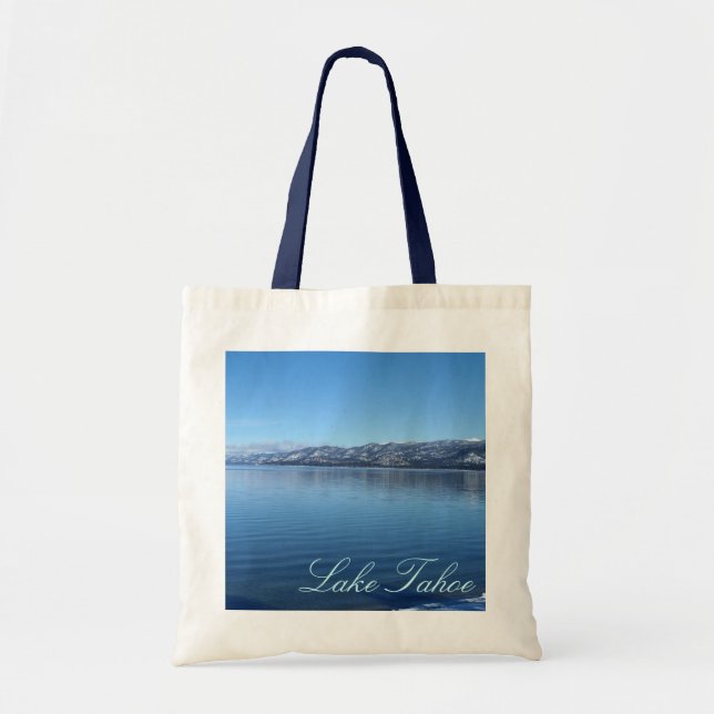 Lake Tahoe California waters edge souvenir bag (Front)