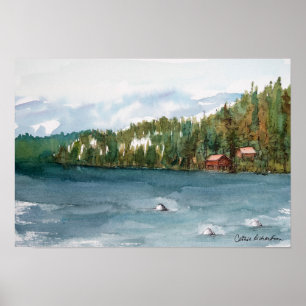 Lake Tahoe Carnelian Bay Mountain Cabins Poster