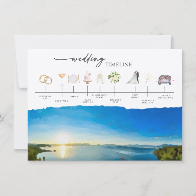 Lake Tahoe Destination Wedding Timeline Card (Front)