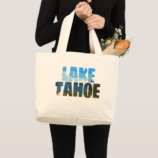 Lake Tahoe Emerald Bay California Background Large Tote Bag