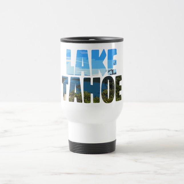 Lake Tahoe Emerald Bay California Background Travel Mug (Center)