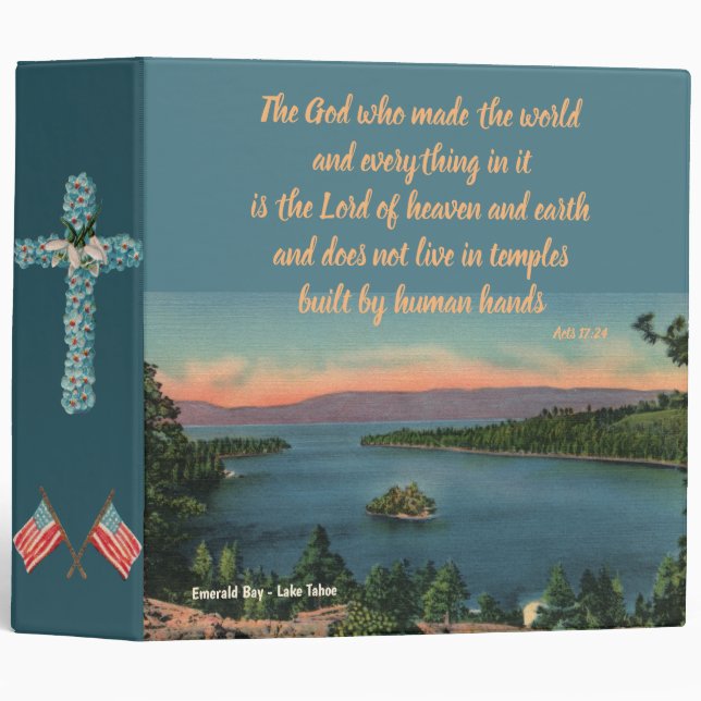 Lake Tahoe Emerald Bay Christian Binder (Front/Spine)