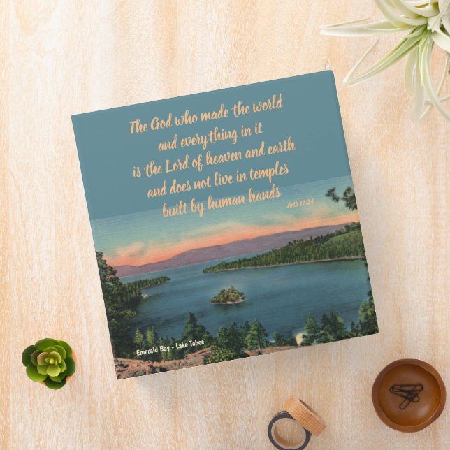 Lake Tahoe Emerald Bay Christian Binder (In Situ)