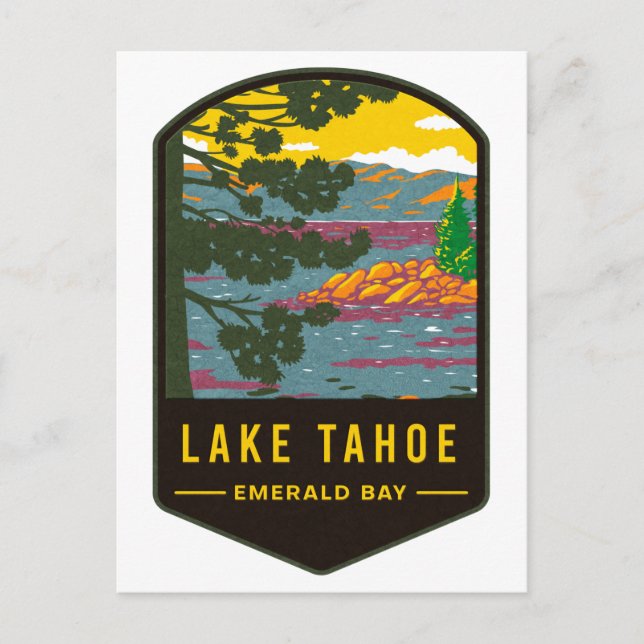 Lake Tahoe Emerald Bay Postcard (Front)