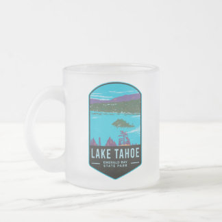 Lake Tahoe Emerald Bay State Park Frosted Glass Coffee Mug