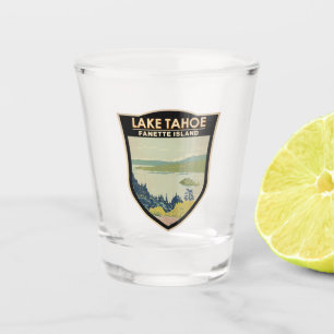 Lake Tahoe Fannette Island California Vintage Shot Glass