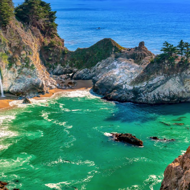 Lake Tahoe Folded Greeting Card (McWay Cove, Big Sur, Central California. © GTFS.)