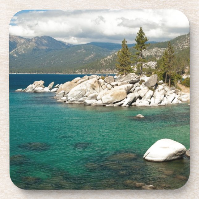 Lake Tahoe Landscape Beverage Coaster (Front)