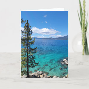 Lake Tahoe Landscape Blank Letterpress Thank You Card