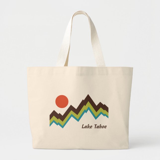 Lake Tahoe Large Tote Bag (Front)