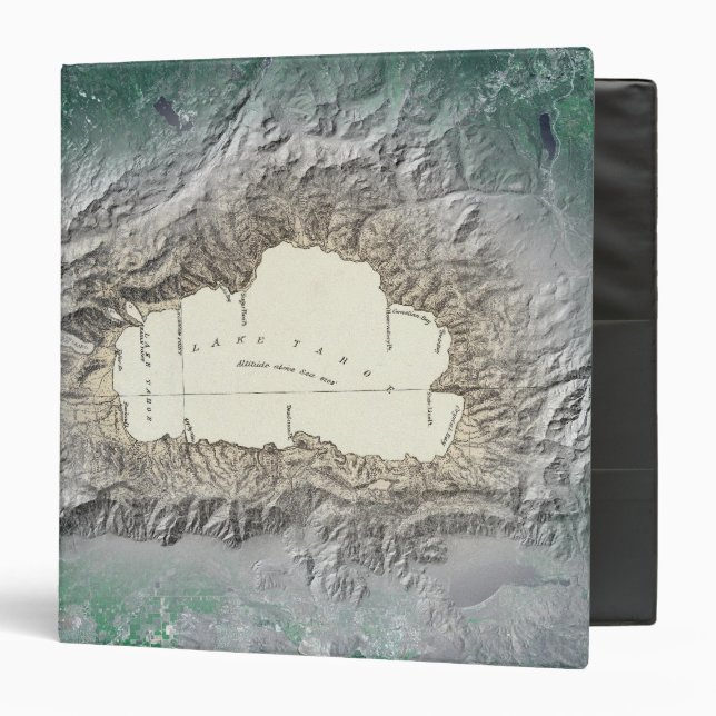 Lake Tahoe map 3 Ring Binder (Front/Inside)