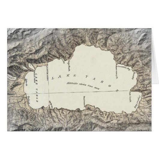 Lake Tahoe map Cards (Front Horizontal)