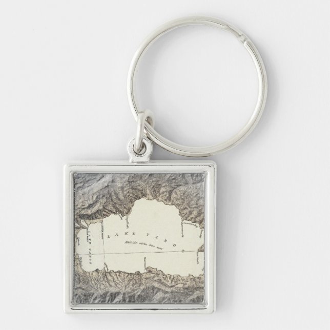 Lake Tahoe map Keychain (Front)