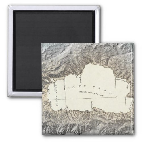 Lake Tahoe map Magnet
