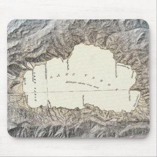Lake Tahoe map Mouse Pad