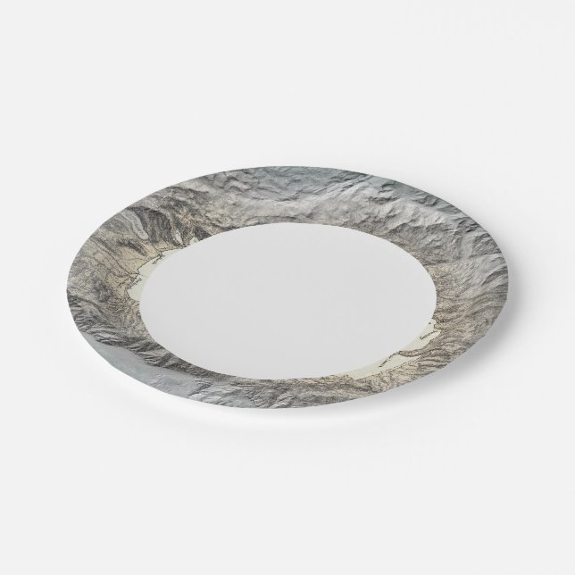 Lake Tahoe map Paper Plates (Angled)