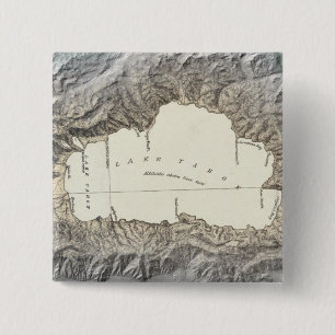 Lake Tahoe map Pinback Button