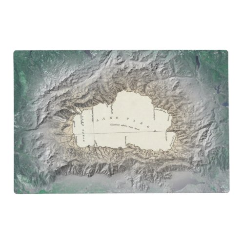Lake Tahoe map Placemat