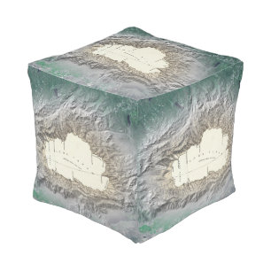 Lake Tahoe map Pouf