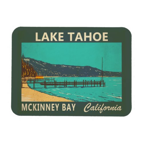 Lake Tahoe McKinney Bay California Vintage Magnet