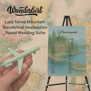 Lake Tahoe Mountain Rustic Wedding Seating Foam Board