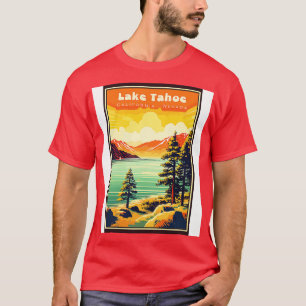 Lake Tahoe National Park Vintage Travel Poster 4 T-Shirt