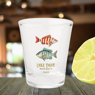Lake Tahoe Nevada California fish Shot Glass