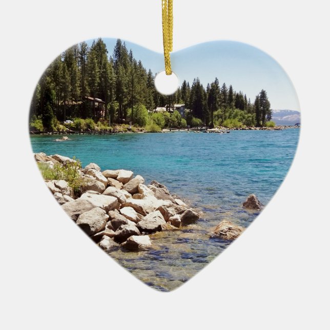 Lake Tahoe Nevada Ceramic Ornament (Front)