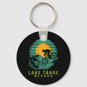 Lake Tahoe Nevada Mountain Biking Adventure Keychain