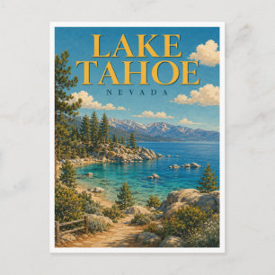 Lake Tahoe Nevada Sand Harbor GeoSaga Postcard