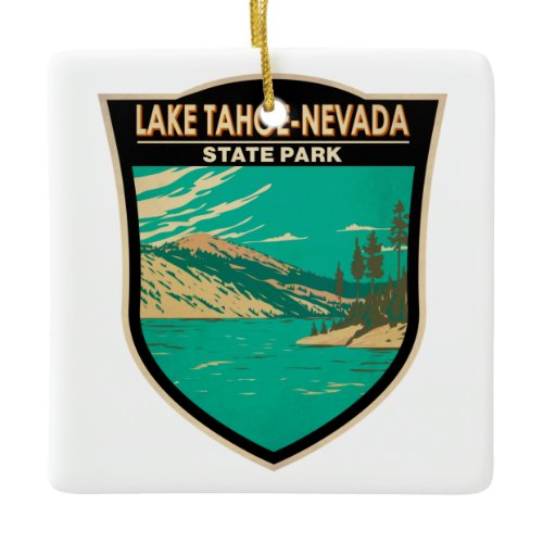 Lake Tahoe Nevada State Park Nevada Vintage Ceramic Ornament