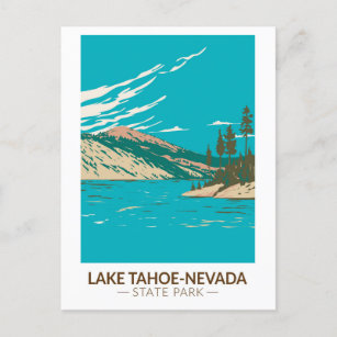 Lake Tahoe Nevada State Park Nevada Vintage Postcard