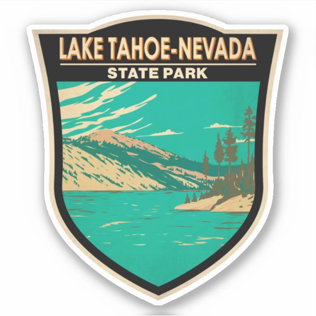 Lake Tahoe Nevada State Park Nevada Vintage Sticker (Front)