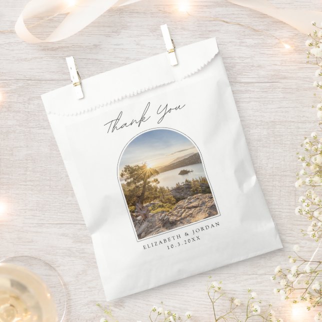 Lake Tahoe Photo Wedding Favor Thank You Favor Bag (Clipped)