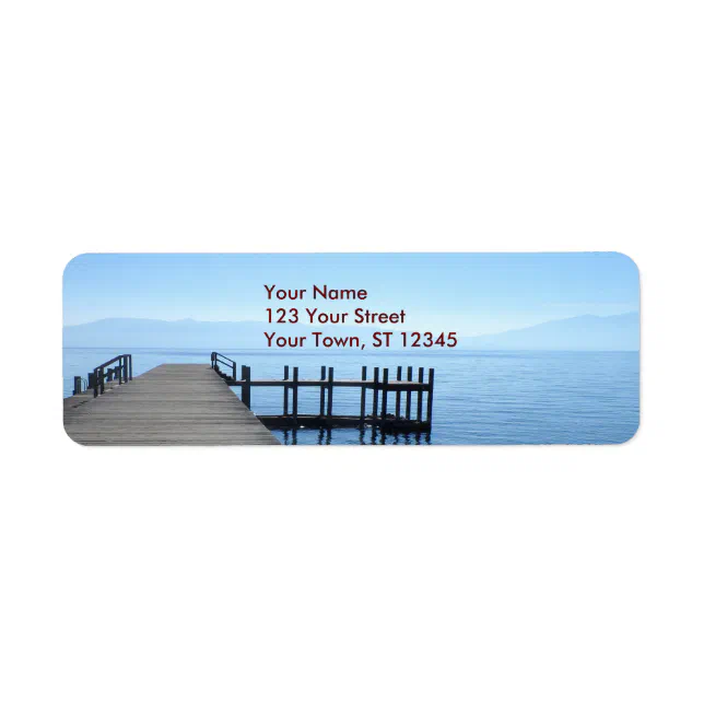 Lake Tahoe Pier Label | Zazzle