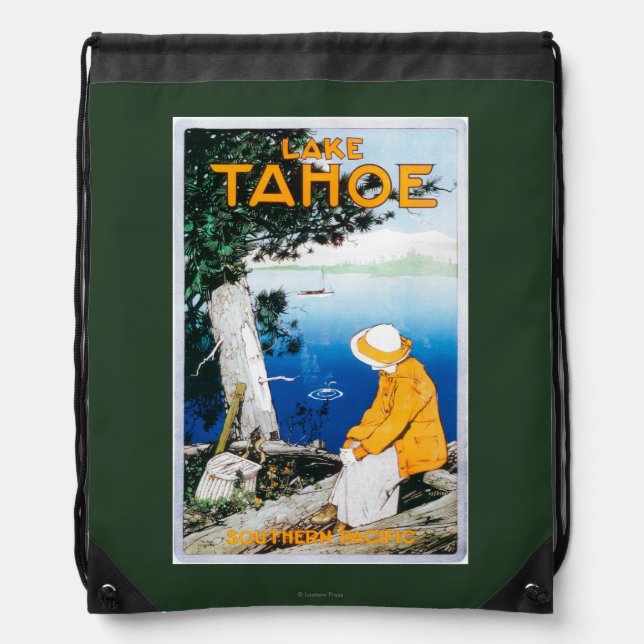 Lake Tahoe Promotional PosterLake Tahoe, CA Drawstring Bag (Front)