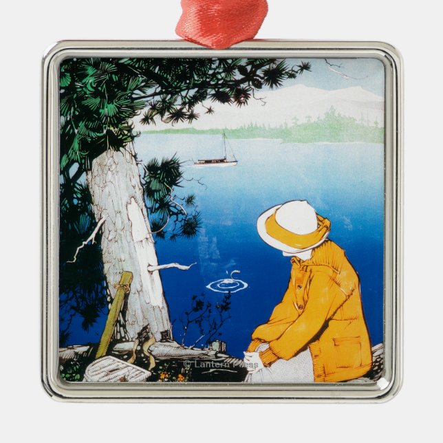 Lake Tahoe Promotional PosterLake Tahoe, CA Metal Ornament (Front)