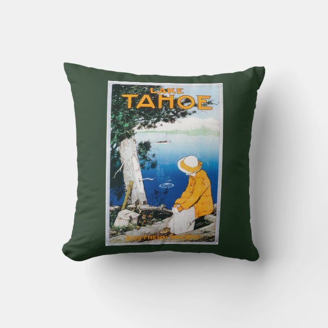 Lake Tahoe Promotional PosterLake Tahoe, CA Throw Pillow (Front)